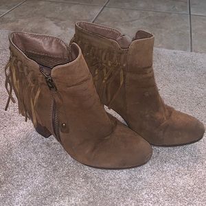 Fringe booties